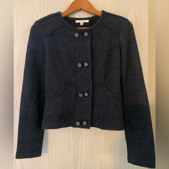 CAbi #184 Gray My Fair Jacket Size Small - Picture 2 of 8